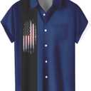 Lzzidou 4th of July Shirts for Men Patriotic American Flag Shirts USA Memorial Day Shirt (Small)