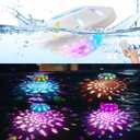 Floating Pool Lights(4 PACK), Pool Lights for Inground Pools with 6 Dynamic Lighting Effects, Rechargeable IP68 Waterproof RGB Upper and Lower Color Changing Pool Lights that Float for Hot Tubs
