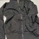 Yeokou Women's Casual Full Zip Up Sherpa Lined Hoodie Sweatshirt Jacket Coat (Medium, Black)
