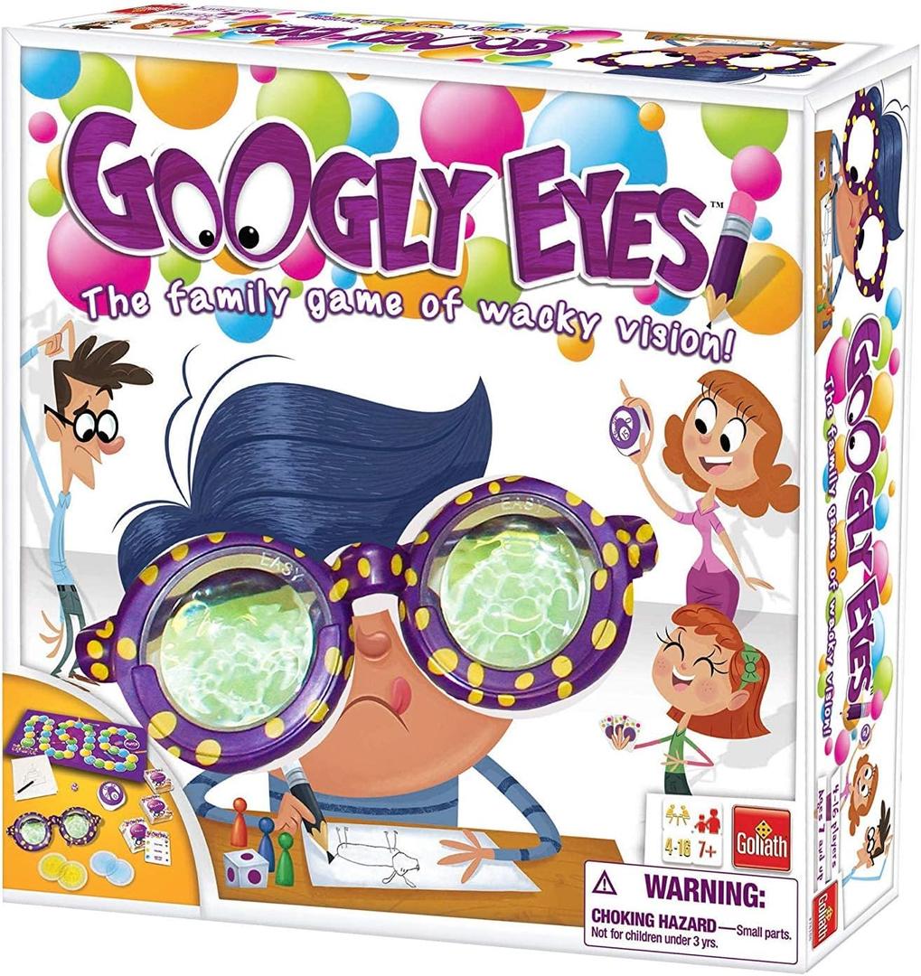 Googly Eyes Game  Family Drawing Game with Crazy, Vision-Altering Glasses (Multicolor)