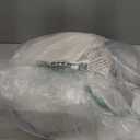 IBUYKE Height Adjustable 360°Swivel Vanity Stool, Tufted Round Vanity Chair for Makeup Room, Faux Leather Vanity Stool for Bathroom, Living Room, Modern Ottoman, White WBD025W