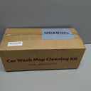 THINKWORK Car Wash Kit, Car Washing Brush with Long Handle, Extendable Car Wash Brush Mop with 2-in-1 Windshield Squeegee and 9Pcs Detailing Brush, Gray Car Detailing Kit Gift for Men