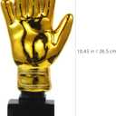 Ciieeo Baseball Glove Gold Decor Goalkeeper Trophy, Football Trophy Award Trophies, Plastic Trophies for Game Reward, Gold Decor Adult Cup Prizes for Kids Adults Office (Resin, 10.43 Inches)