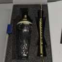 Cocktail Shaker Set - Glass Mixed Drink Shakers Cocktail Set, Martini Shaker with Strainer for Bars, Whiskey, Cocktails (Gold Set)