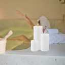 3 Pack 3x4, 6, 8 Hand Poured White Dripless Pillar Candles, Soy Candles, Non-Toxic, Unscented, Smokeless, for Power Outages & Emergency