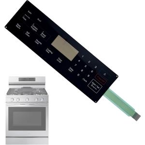 DG34-00025A Membrane Switch Touch Panel-Compatible with Samsung Gas Ranges Ovens Fit Models NX58F5300SS,NX58F5500SB,NX58F5500SS-Replaces AP5800759,PS8764897-Touch Control Panel