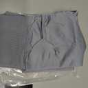 SUUKSESS Women 2 Piece Workout Sets Tracksuit Hidden Scrunch Butt Lifting Biker Shorts Square Neck Tank Tops (Grey,S)
