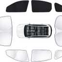 8pcs Car Window Shades for Hyundai Santa Fe 2013-2018 Accessories,Windshield Side Rear Full Sunshade,Sun Visor UV Blocking, Privacy Protection and Blackout for Camping Outdoor