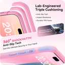 360 Spin Magnetic Stand for iPhone 16 Pro Case, Fit for MagSafe, All Around 4X Military-Grade Protection, Full Camera Protection, Anti-Slip Slim Phone Cover for iPhone 16 Pro 6.9", Chalk Pink