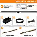 4FT Stainless Steel Black Handrail for Cable Railing System-2 Pack