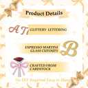 A Tini Bit Older Glitter Banner  Espresso Martini Birthday Banner with Cocktail Glass Garland for Girls' 21st Birthday, Cocktail Party, Martini Theme, and Bachelorette Decorations