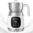 Maestri House Milk Frother, 21OZ Variable Temp and Froth Thickness Milk Frother and Steamer, Smart Touch Control Milk Warmer, Dishwasher Safe, Memory Function for Latte Cappuccino Hot Chocolate (White)