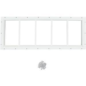 Hryan Shed Transom Window for Playhouse, Chicken Coop and Garage, Fixed Metal Tempered Glass Replacement Casement for barn house, ventanas de casa (10" x 29" 1Pack)