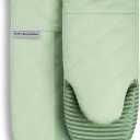 KitchenAid Beacon Two-Tone Non-Slip Oven Mitt Set, Pistachio/Graphite Green, 5.75"x13", 1 Piece