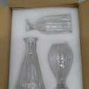 Glass Bud Vases in Bulk, 3pcs Small Glass Vase for Elegant Centerpieces,Mini Vases for Flowers,Small vases for Home Wedding Living Room Wedding Party (Clear)