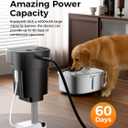 Water Fountain for Dogs Home Outdoor Multi-Pet Stainless Steel 10L/2.64gal Wireless Large Dogs Motion Sensor Dispenser Filtered Cordless Bowl Waterer -Wireless Stainless Steel&1Filters