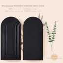 2 Pcs Wooden Wall Vase Set for Decor with 10pcs Artificial Eucalyptus Plants-Boho Hanging Planter Modern Farmhouse Wall Decor Black Wall Art for Bathroom Living Room Dining Room Bedroom Kitchen