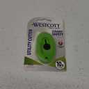 Westcott Compact Retractable Box Opener (16474), Uses Ceramic Blades, Green