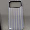 KANGHAR Compatible with iPhone 17 Pro Max Case 2025, Aesthetic Stripes Cute Pattern, Support for MagSafe Shockproof Cover for Girls Women -Blue