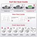 FREESOO Tacoma Seat Covers Custom Fit for Toyota Tacoma 2005-2015 Double Crew Cab Faux Leather Full Set Pickup Truck Seat Covers (Full Set, Black)