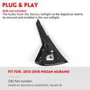 Huray Right Inner Tail Light Fit for Nissan Murano 2015-2018, RH Taillight Tail lamp Rear Brake Lamp Assembly OE Style Replacement for NI2803104 265505AA1D Passenger Side