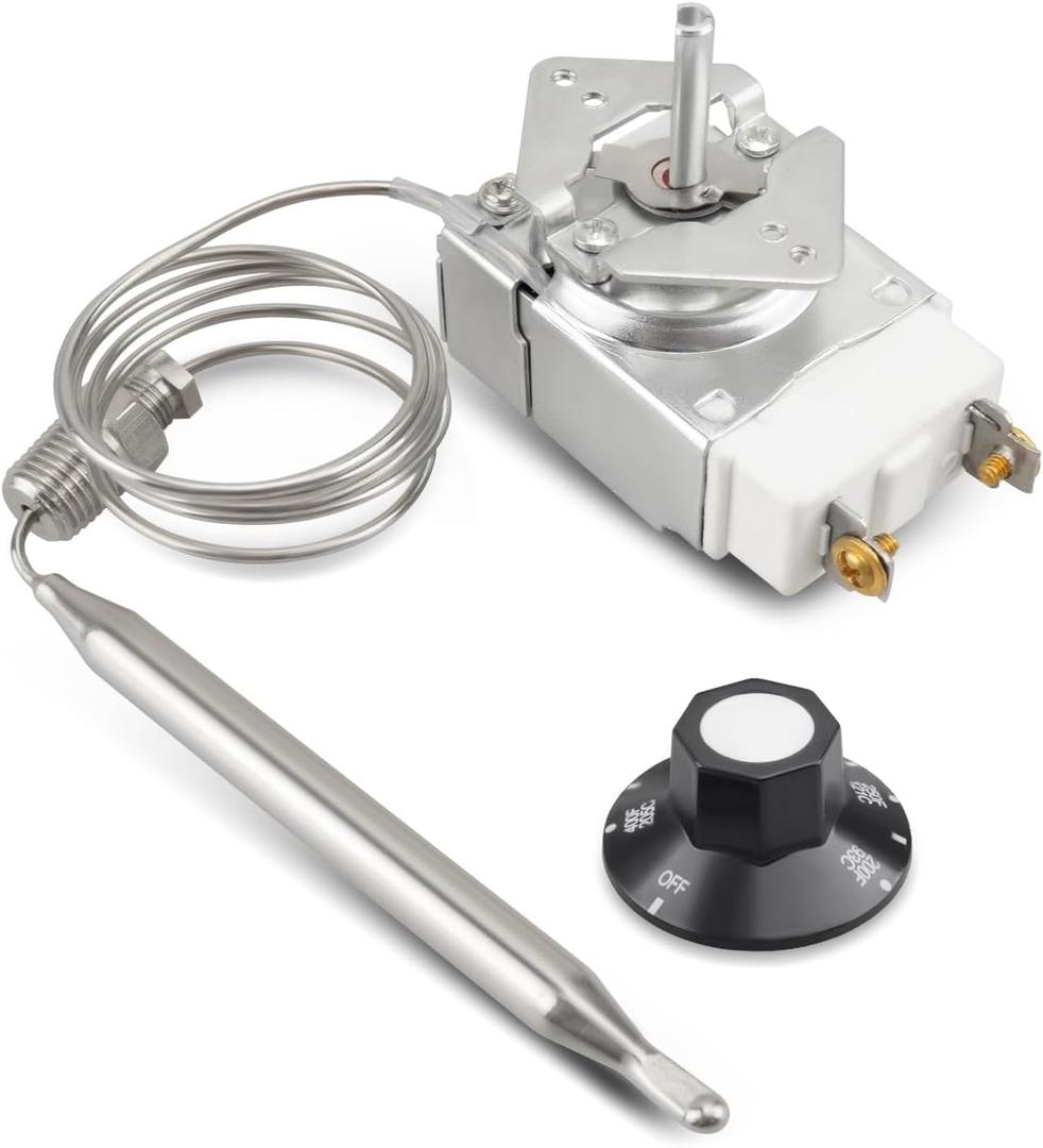 1175 Thermostat RX-1-36, 60125401 Thermostat Fit for Pitco Imperial 1175 Royal Range 3113, 1/4" Thread Mpt Stuff Box 200-400F