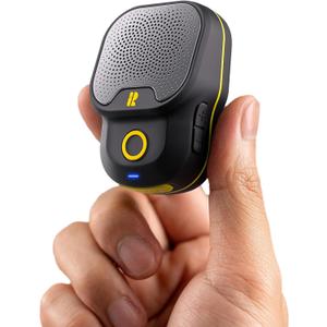 Rythflo Wearable Bluetooth V5.3 Speaker, 30H Working Time Clip-On Wireless Jobsite Water-Resistant TWS Portable Speaker, IPX7 Waterproof, Built-in ENC Mic for Hands-Free Music/Calls (Yellow)