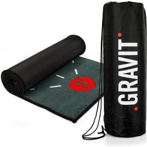 GRAVIT Golf Putting Mat – 8.2 x 1.64ft Putting Matt for Indoors and Outdoors – Professional Golf Accessories for Training and Golf Practice – Compact and Portable Golf Practice Mats with Carrying Bag