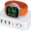 170W USB C Charging Station Block, Travel Charger for Multiple Devices, USB C Charger Plug for iPhone 17 16 15 14 13 Series, Apple Watch Ultra SE 10 9 8 7 6 5 4 3 2, AirPods, MacBook Pro Air, iPad