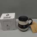 Ideus 16 oz (470 ml) Insulated Coffee Mug with Handle and Lid, Double Wall Stainless Steel Vacuum Thermal Coffee Mug, Travel Coffee Cup Thermal Cup for Home and Office (Snow Mountain White)