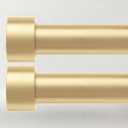 2 Pack Curtain Rods for Windows 48 to 84 Inch(4-7ft), 1 Inch Gold Adjustable Heavy Duty Curtain Rod Set, Modern Style Outdoor Drapery Rods for Patio Bedroom, Size 32"- 90"