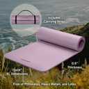 Retrospec Solana Yoga Mat Thick 1/2in Non-Slip Workout Mat with Nylon Strap - 72x24in Exercise Mat for Pilates, Stretching & Fitness - BPA Free, Easy Clean