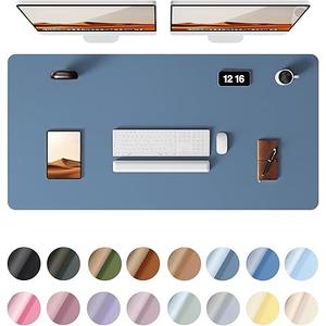 YSAGi Leather Desk Protector, Office Mat, Large Mouse Mat, Non-Slip PU Leather Blotter, Laptop Desk Pad, Waterproof Writing Pad for Office and Home (47.2" x 23.6")