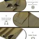 Mens Golf Shirts Long Sleeve Moisture Wicking Collared Work Business Casual Tennis Polo Shirts for Men (XXXL)