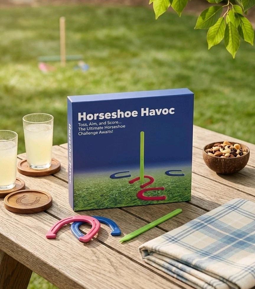 Horse Shoe Havoc Toss Game w/ AI Scoring – Ultimate Horseshoe Challenge