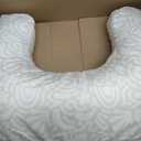 Boppy Nursing Pillow - Firm, Ergonomic U-Shaped Bottle and Breastfeeding Pillow with High Lift for Comfort and Support, Spacious Surface - Cream Retro Squiggles