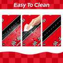Childom 3Pcs Racing Car Plastic Tablecloth, Race Birthday Party Decorations, 54'' x 108'' Checkered Table Cloth Decor, Favors Rectangular Tablecloth for Boys Baby Shower Home