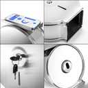 Suwimut Commercial Jumbo Toilet Paper Dispenser with Shelf, Wall Mount Stainless Steel 9 Inch Roll Toilet Paper Holder, Brushed Touchless Toilet Tissue Dispenser with Lock Key for Restroom Bathroom