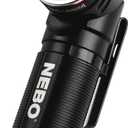 NEBO SWYVEL 1000 Lumen USB Wireless Rechargeable Aluminum Flashlight: Compact 90 Degree Rotating Swivel Head Work Light; 5 Light Modes; Pocket Clip Magnetic Base for Hands-Free Lighting -Black
