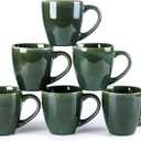 GBHOME Ceramic Coffee Mugs Set of 6, 12oz Stoneware Coffee Mugs Set For Dad Mom Women MEN, Light Weight Coffee Cups for Latte/Tea/Beer/Hot Cocoa, Dishwasher & Microwave Safe