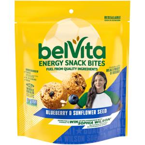 2 x belVita Energy Snack Bites, Blueberry and Sunflower Seed, 5 oz (EXP 06/01/26)