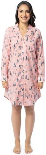 Fruit of the Loom womens Flannel Sleep Shirt Small