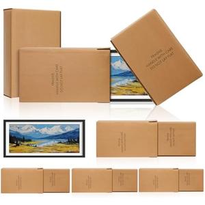 Fuyoooo 8 Pcs Picture Shipping Boxes for 12 x 8 Inch Picture Adjustable - up to 23 Moving Box for Frames Mirror Corrugated Cardboard Box for Small Business Mailing Packaging Storage Supplies