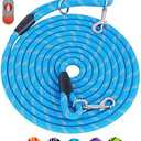 100FT Extra Long Leashes for Dog Training, Reflective Threads Check Cord Recall Training Agility Lead for Large Medium Small Dogs, Dog Tie-Out Cable Great for Playing, Camping, or Backyard