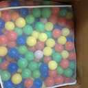 Amazon Basics BPA-Free Ball Pit Balls with Storage Bag, Crush-Proof Plastic for Toddlers Kids 12+ Months Play, 6 Pastel Colors, 1000 Count