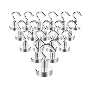 18Pack Magnetic hooks Heavy Duty 40Lb, Strong Magnetic with Hook 20mm