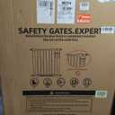 55.1 inch Extra Tall Pet Gate Baby Gate, Extra Wide Adjustable 29.92"-43", Pressure Mounted Walk Through Swing Safety Dog Gate for Stairs, Doorways, Kitchen, Black (29.92-43in Width)