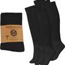 6 Pairs Diabetic Socks Over The Calf - Knee High Premium, Cotton Socks Men's Size 10-13 Big & Tall Size 13-16.