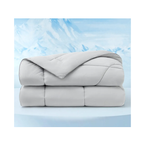Bedsure Cooling Comforter Queen Size - Cooling Blankets for Hot Sleepers, Lightweight Comforter for Summer with Dual-Sided Cool Tech, Soft Breathable Cold Blanket for Sleeping, Grey, 88x88 Inches
