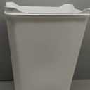 Rubbermaid Swing Top Waste Container for Home and Kitchen, Easy Access Disposal and Slim Modern Can with Lid, 12.2 Gallon Capacity, White